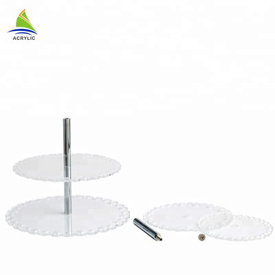 Kualitas terbaik Square Dessert Cupcake Tower Modern Acrylic cake berdiri plastik