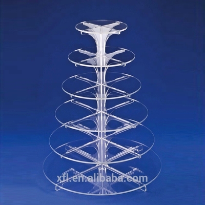 Disesuaikan Crystal Acrylic Cake Tampilan Modern Acrylic Wedding Cake Stand