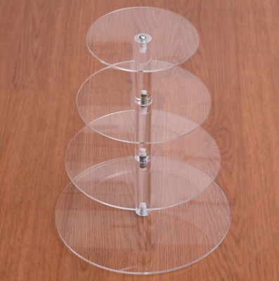 Disesuaikan Crystal Acrylic Cake Tampilan Modern Acrylic Wedding Cake Stand