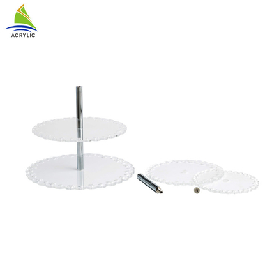 Round 4 Tier Crylic Cake Display Acrylic Dessert Display Stand Untuk Penyimpanan