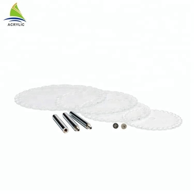 Round 4 Tier Crylic Cake Display Acrylic Dessert Display Stand Untuk Penyimpanan