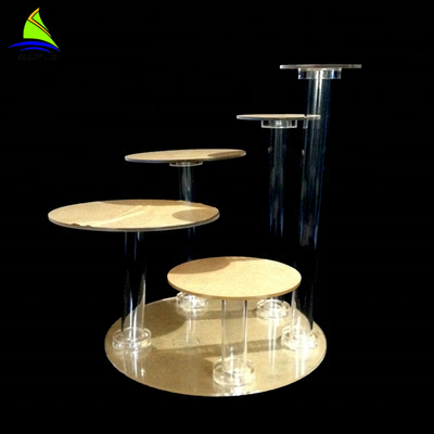 Ritel Durable Acrylic Cake Display Round Display Tablet Cupcake Stand Tower