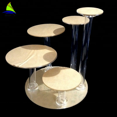 Ritel Durable Acrylic Cake Display Round Display Tablet Cupcake Stand Tower