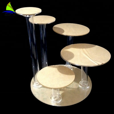 Ritel Durable Acrylic Cake Display Round Display Tablet Cupcake Stand Tower