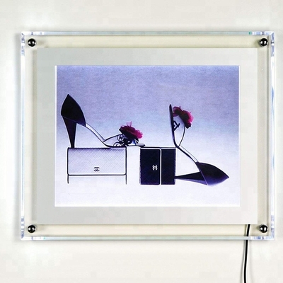 Pabrik Ukuran Custom Acrylic Dinding Dipimpin Pemegang Tanda / Acrylic Led Menu Holder