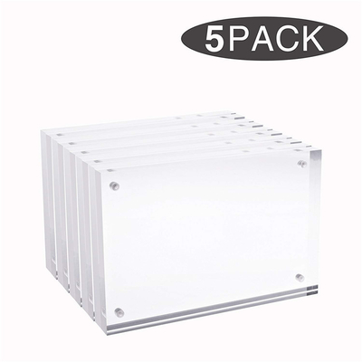 Countertop Acrylic Picture Frames Stand Wedding Sertifikasi ISO Magnetik