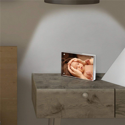Countertop Acrylic Picture Frames Stand Wedding Sertifikasi ISO Magnetik