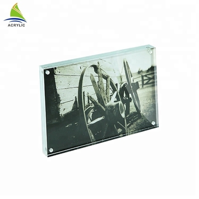 Bingkai foto akrilik magnetik kustom dinding dipasang bingkai foto akrilik