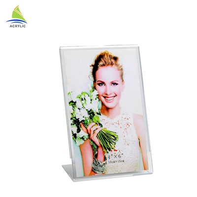 Bingkai foto akrilik persegi ganda dengan bingkai foto magnetik Backer akrilik