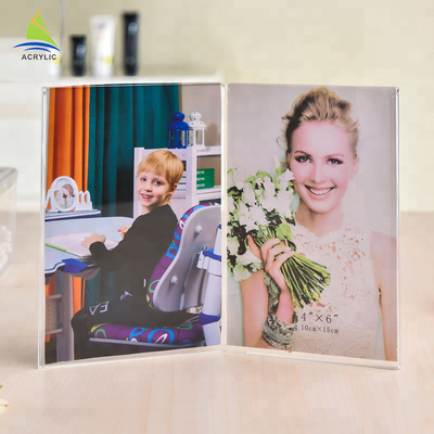 Gaya baru bingkai foto akrilik blok Hot Double Sided Acrylic Mount bingkai foto lucu