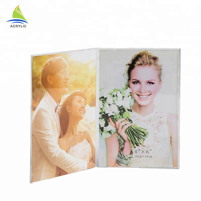 Gaya baru bingkai foto akrilik blok Hot Double Sided Acrylic Mount bingkai foto lucu