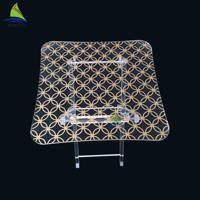 Office Custom Acrylic FurnitureClear Acrylic Mirrored Exotic Coffee Table