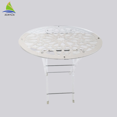Modern Transperant Custom Acrylic Furniture Model Baru meja Kopi Kontemporer