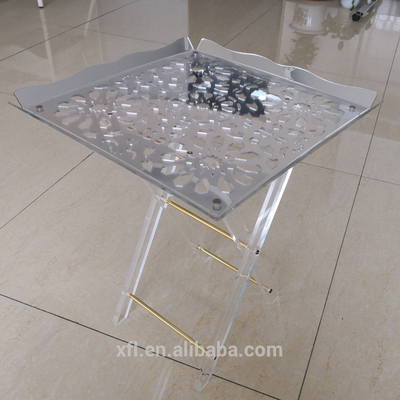Eye - Catching Custom Acrylic Furniture Folding Snack Table Snack Tray