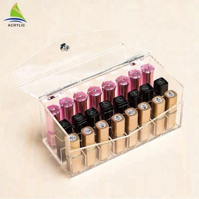 Transparan makeup akrilik lipstik menampilkan kasus make up Organizer