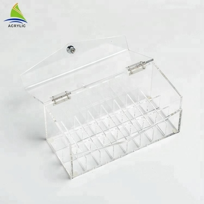 Transparan makeup akrilik lipstik menampilkan kasus make up Organizer