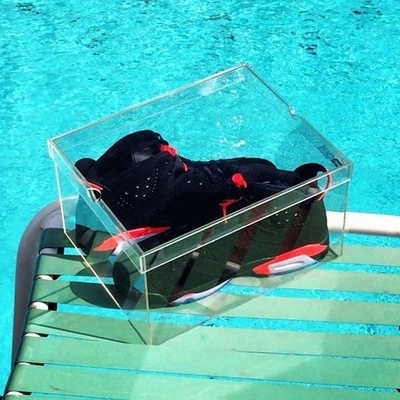 Promosi kotak display akrilik sneaker besar untuk Nike acrylic sneaker etalase