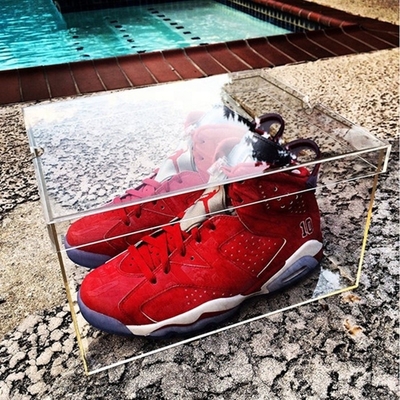 Promosi kotak display akrilik sneaker besar untuk Nike acrylic sneaker etalase