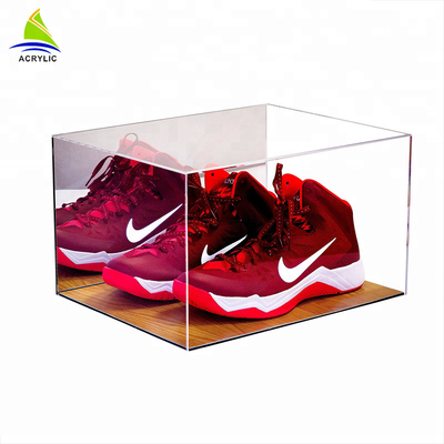 Kotak Presentasi Akrilik Transparan Kotak Plexiglass Acrylic Sepatu Jelas Dengan Tutup