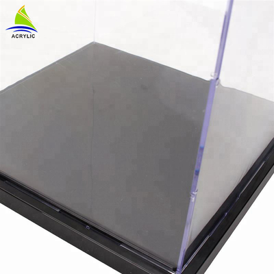 High Gloss Square Acrylic Tampilan Kotak Mewah Kontra Top Dekorasi Kotak Clear Disesuaikan