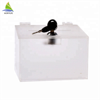 Table top Clear Lockable Transparent Fund - Mengumpulkan Kotak Donasi Akrilik