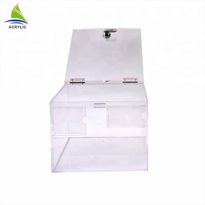 Table top Clear Lockable Transparent Fund - Mengumpulkan Kotak Donasi Akrilik