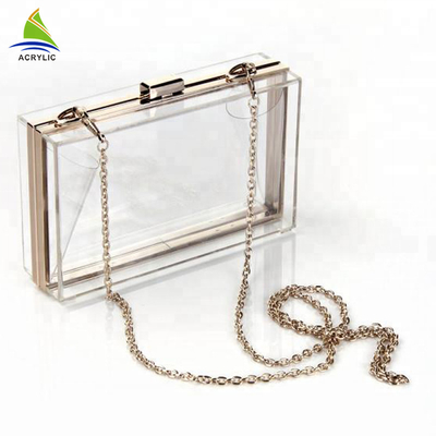 Fashion Kotak Penyimpanan Akrilik Elegan Wanita Transparan Tas Clutch Acrylic pribadi