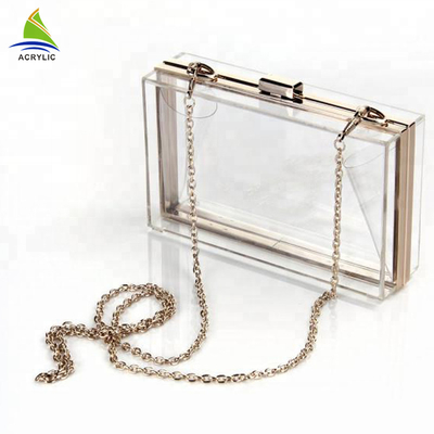Fashion Kotak Penyimpanan Akrilik Elegan Wanita Transparan Tas Clutch Acrylic pribadi