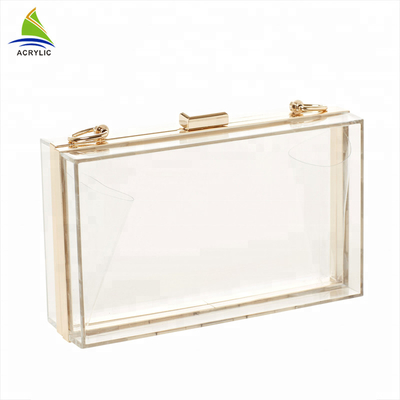 Fashion Kotak Penyimpanan Akrilik Elegan Wanita Transparan Tas Clutch Acrylic pribadi