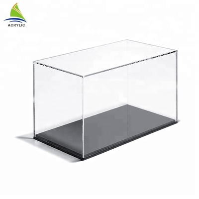 Made Clear Lockable Acrylic Cube Box Display Untuk Baseball / Hockey Puck
