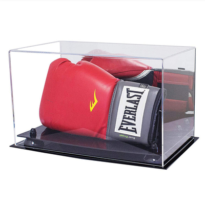 Eco - Friendly Acrylic Display Containers Batal Acrylic Lucite Boxing Glove Display Case