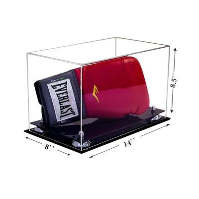 Eco - Friendly Acrylic Display Containers Batal Acrylic Lucite Boxing Glove Display Case