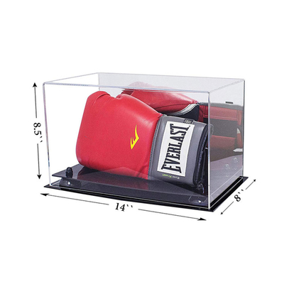 Eco - Friendly Acrylic Display Containers Batal Acrylic Lucite Boxing Glove Display Case