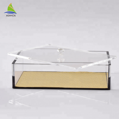 Eco - Friendly Perspex Sliding Lid Tampilan Extension Batal Acrylic Cube Boxes