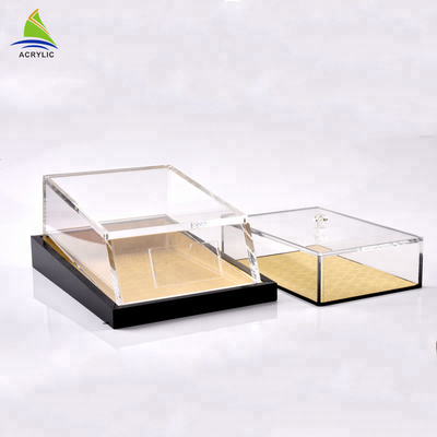 Stackable Kotak Penyimpanan Akrilik Yang Jelas Wadah Penyimpanan Acrylic Menyesuaikan Bentuk