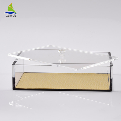 Kotak Penyimpanan Akrilik Promosi Kotak Plexiglass Acrylic Rectangle Transparan