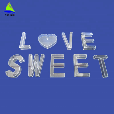 Batal Acrylic Flower Rose Box Ketebalan Disesuaikan Dengan Surat &quot;Love Sweet&quot;