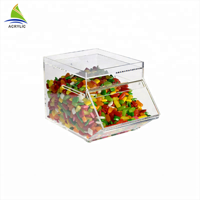 Food Grade Acrylic Candy Tampilan Stackable Desain Modern Batal Acrylic Candy Cube Box