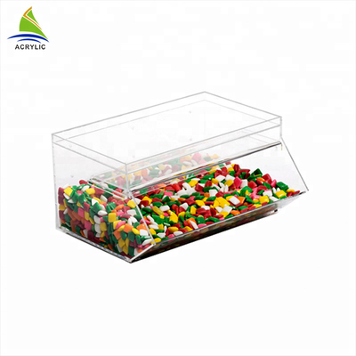 Food Grade Acrylic Candy Tampilan Stackable Desain Modern Batal Acrylic Candy Cube Box