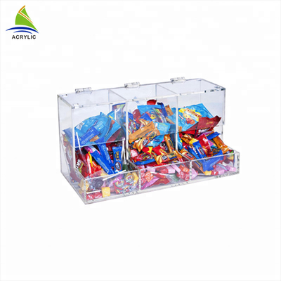 Food Grade Acrylic Candy Tampilan Stackable Desain Modern Batal Acrylic Candy Cube Box