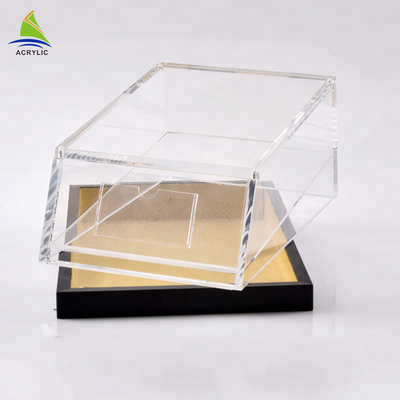Embossing Countertop Kotak Penyimpanan Akrilik Kotak Hadiah Ginseng Sablon Sutra