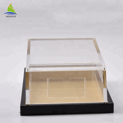 Embossing Countertop Kotak Penyimpanan Akrilik Kotak Hadiah Ginseng Sablon Sutra