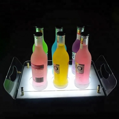 Acrylic Led Bar Rak Led Liquor Shelf Tampilan Stand Tray Untuk Penyimpanan