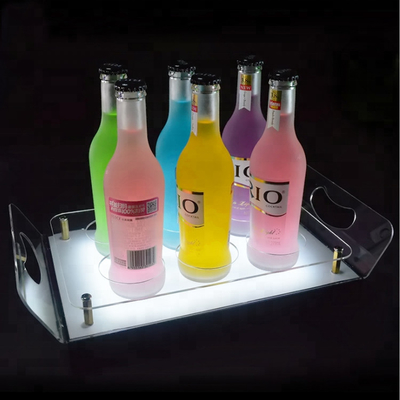 Acrylic Led Bar Rak Led Liquor Shelf Tampilan Stand Tray Untuk Penyimpanan