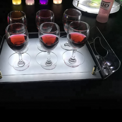 Acrylic Led Bar Rak Led Liquor Shelf Tampilan Stand Tray Untuk Penyimpanan