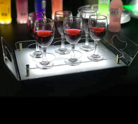 Acrylic Led Bar Rak Led Liquor Shelf Tampilan Stand Tray Untuk Penyimpanan