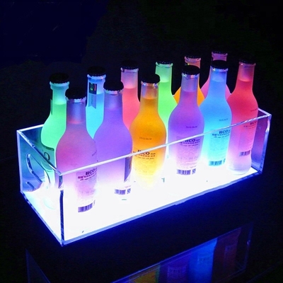 Desain Modern Batal Led Botol Display Led Acrylic Botol Anggur Rak Display