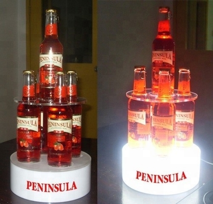 Desain Modern Batal Led Botol Display Led Acrylic Botol Anggur Rak Display