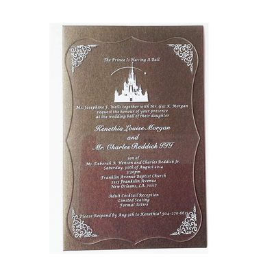 Clear Acrylic Display Frame Hitam Kustom Acrylic Wedding Invitation Card