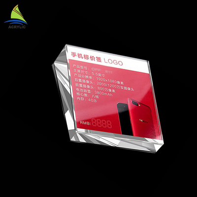 Terukir Diy Batal Padat Logo Tanda akrilik tampilan Blok